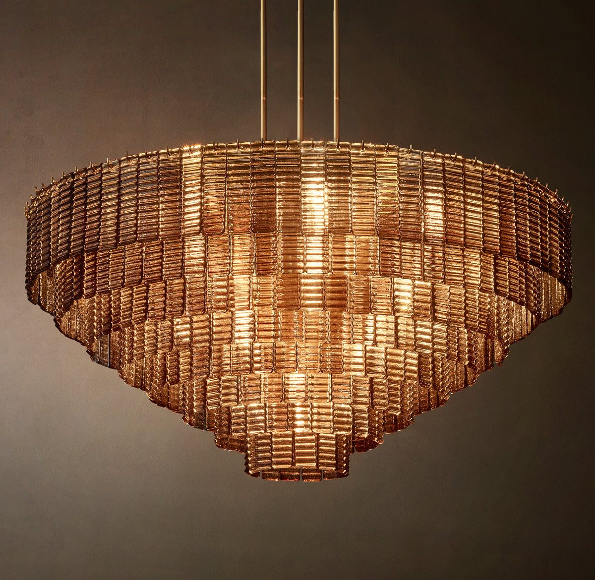 Heritage Sirene Smoke Glass Round Chandelier