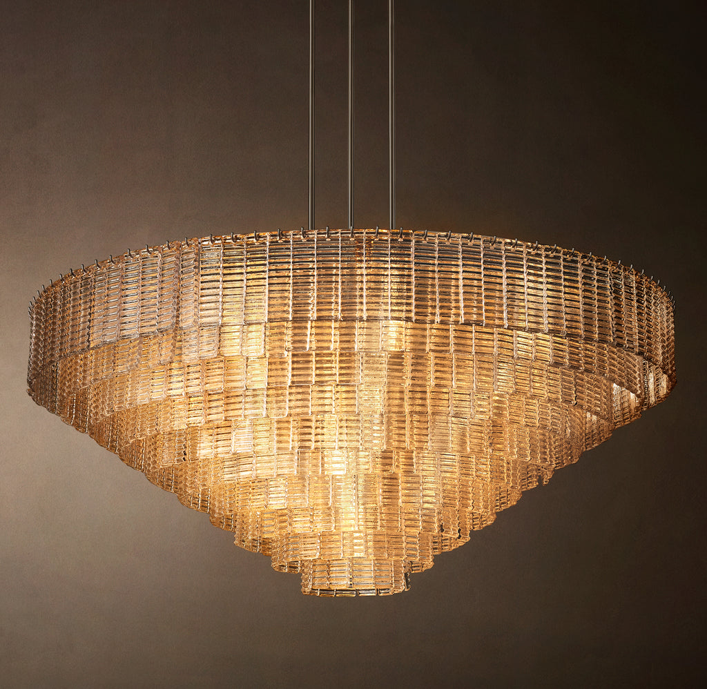 Heritage Sirene Clear Glass Round Chandelier – 65"