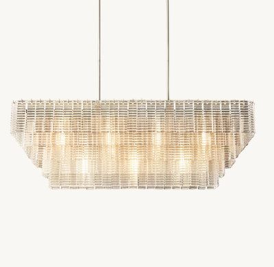 Heritage Sirene Clear Glass Rectangular Chandelier
