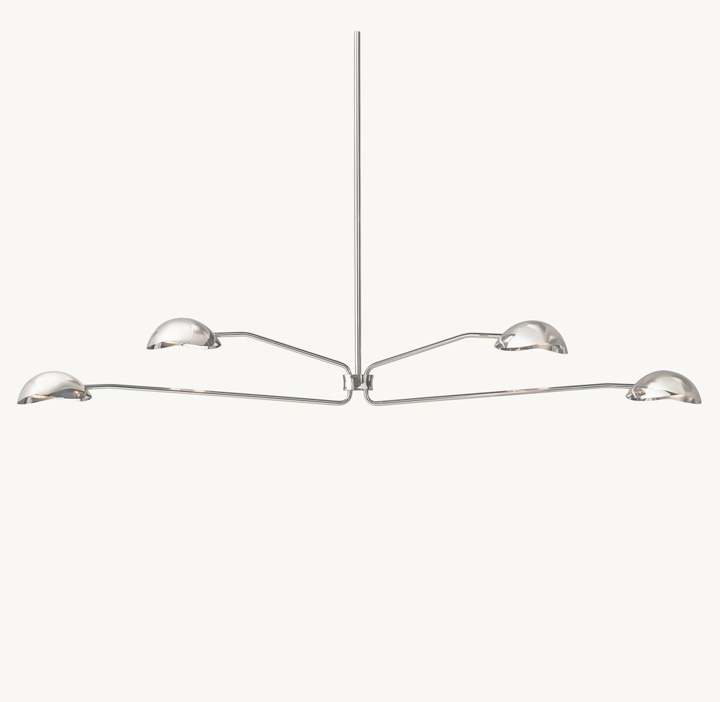 Sculptural Convessi Linear Chandelier
