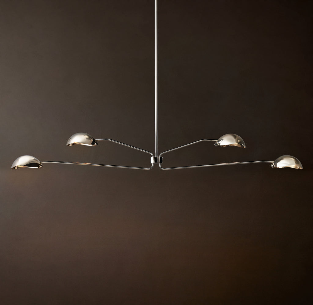 Sculptural Convessi Linear Chandelier