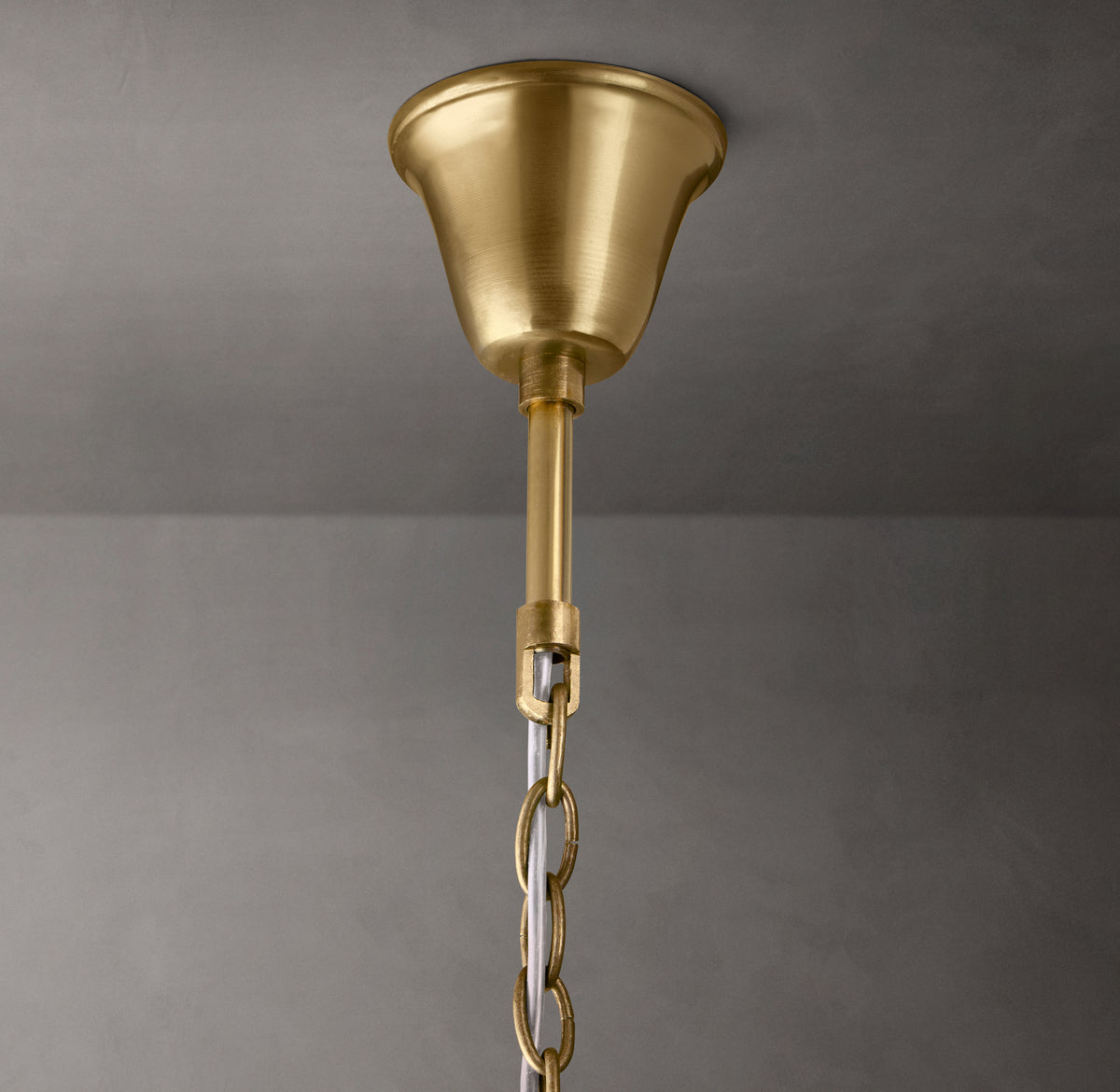 Artisan 1920s Odeon Round Chandelier – 20" Lacquered Burnished Brass