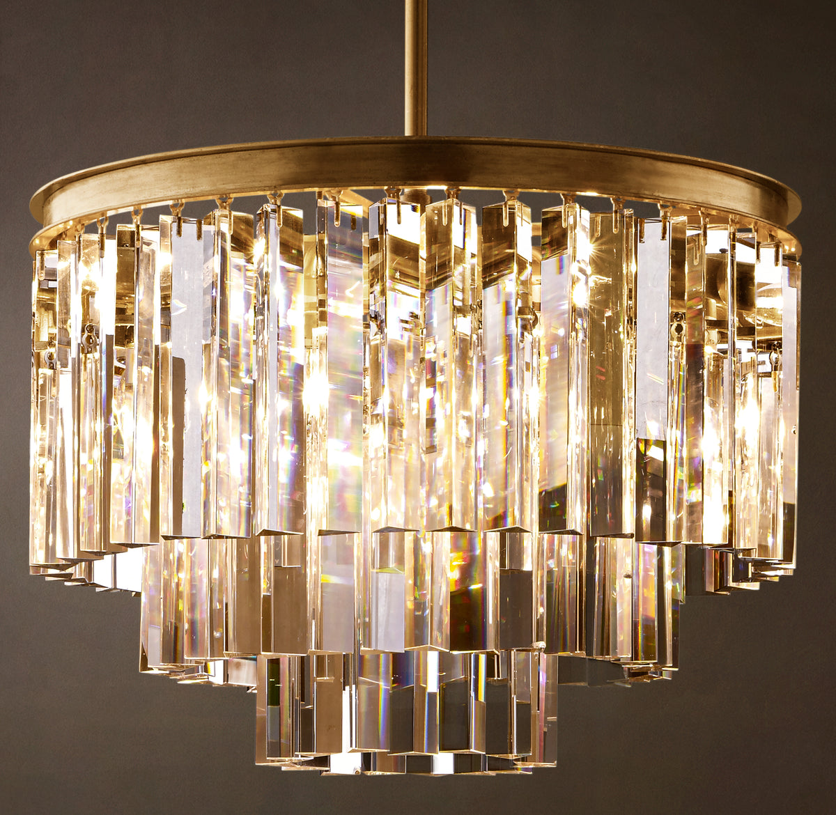 Artisan 1920s Odeon Round Chandelier, alternate view