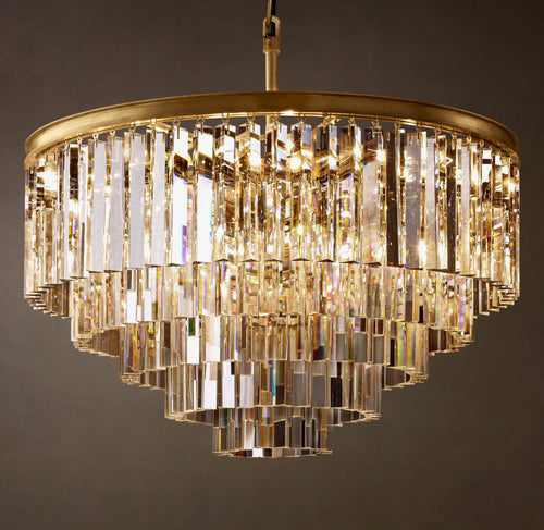 Artisan 1920s Odeon Round Chandelier, alternate view
