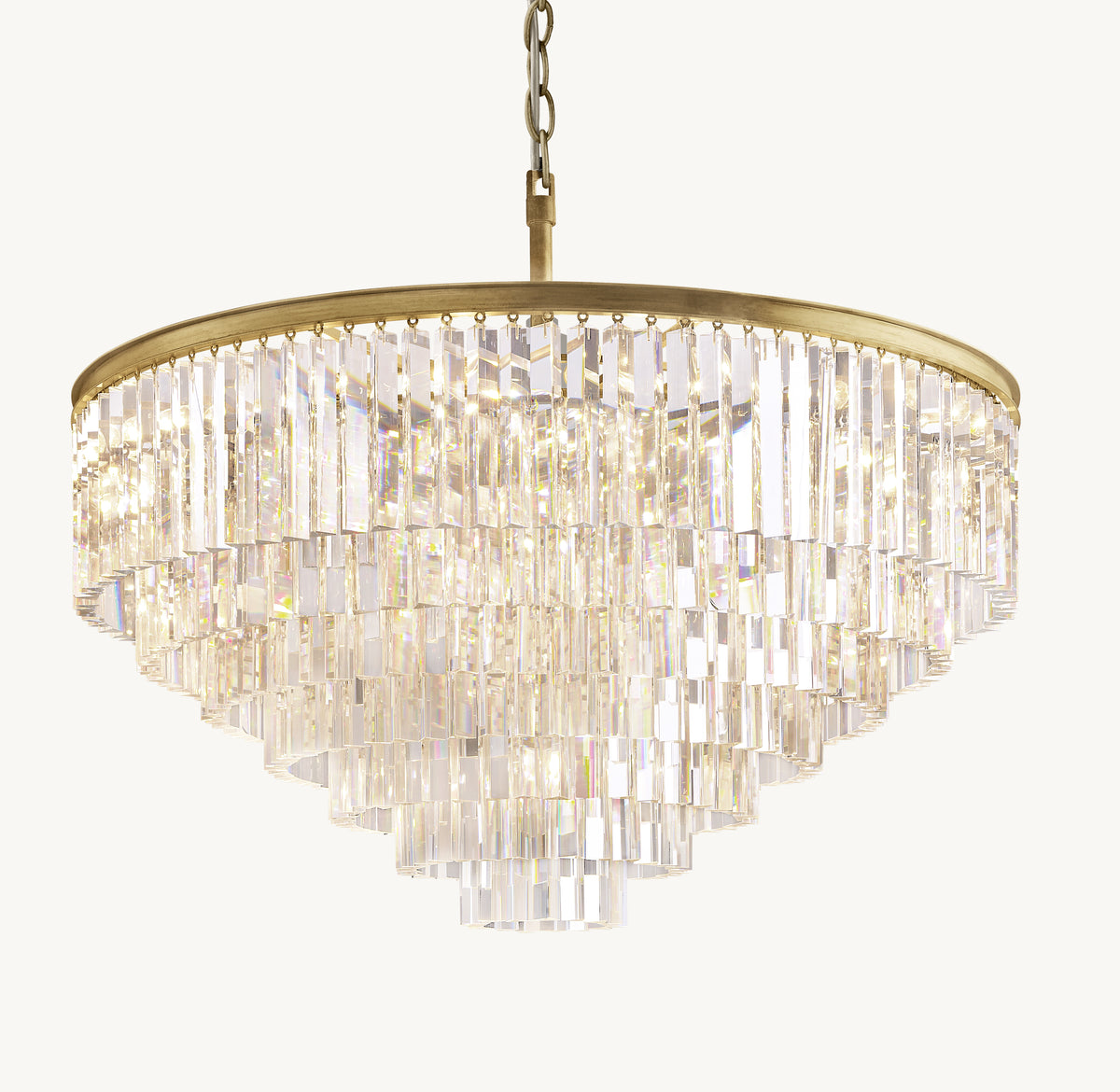 Artisan 1920s Odeon Round Chandelier