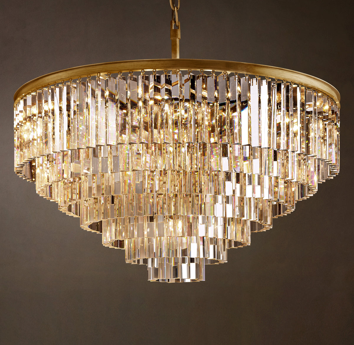 Artisan 1920s Odeon Round Chandelier, alternate view