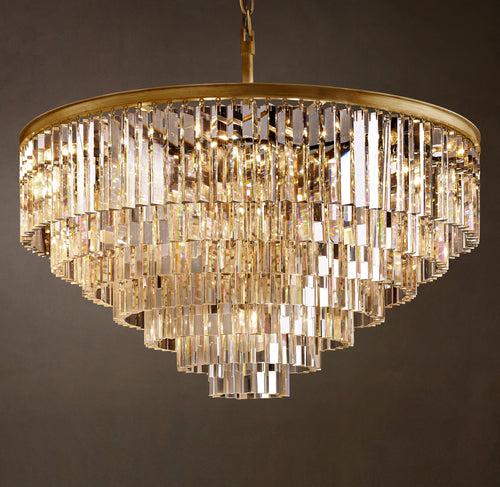 Artisan 1920s Odeon Round Chandelier, alternate view