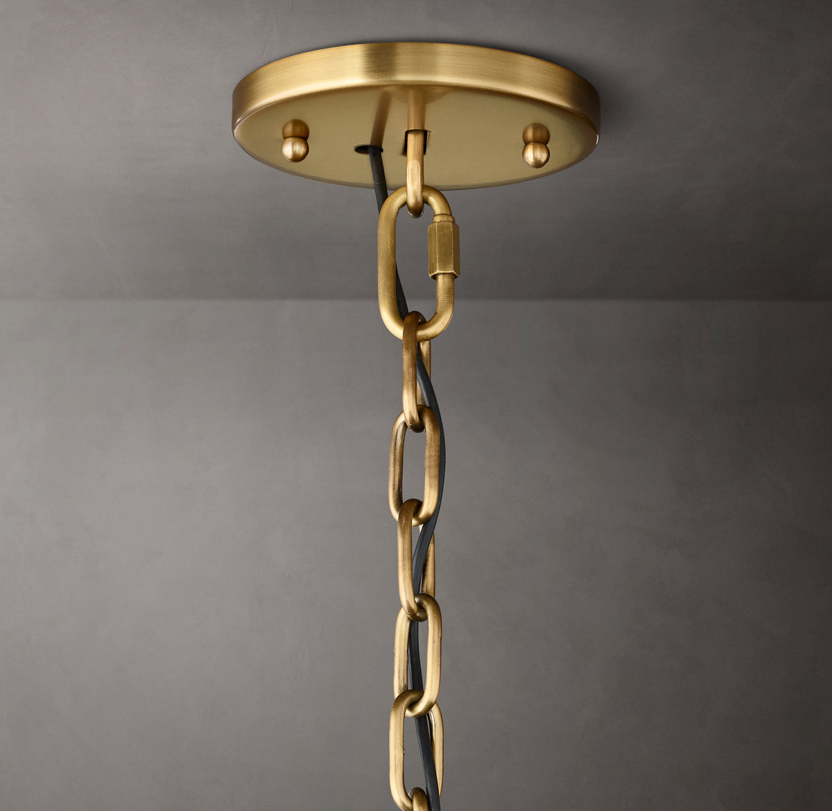 Signature Harlow Crystal Round Chandelier – 60" Lacquered Burnished Brass