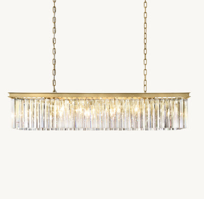 Sculptural Rhys Rectangular Chandelier