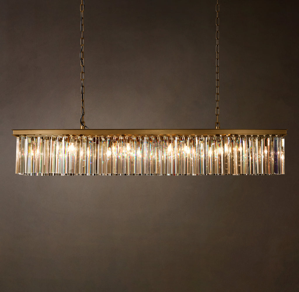 Sculptural Rhys Rectangular Chandelier, alternate view
