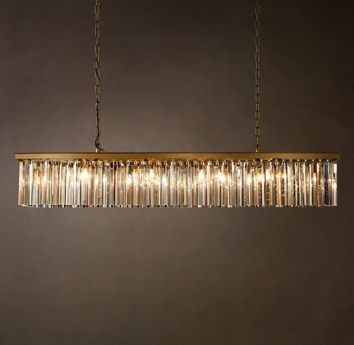 Sculptural Rhys Rectangular Chandelier, alternate view