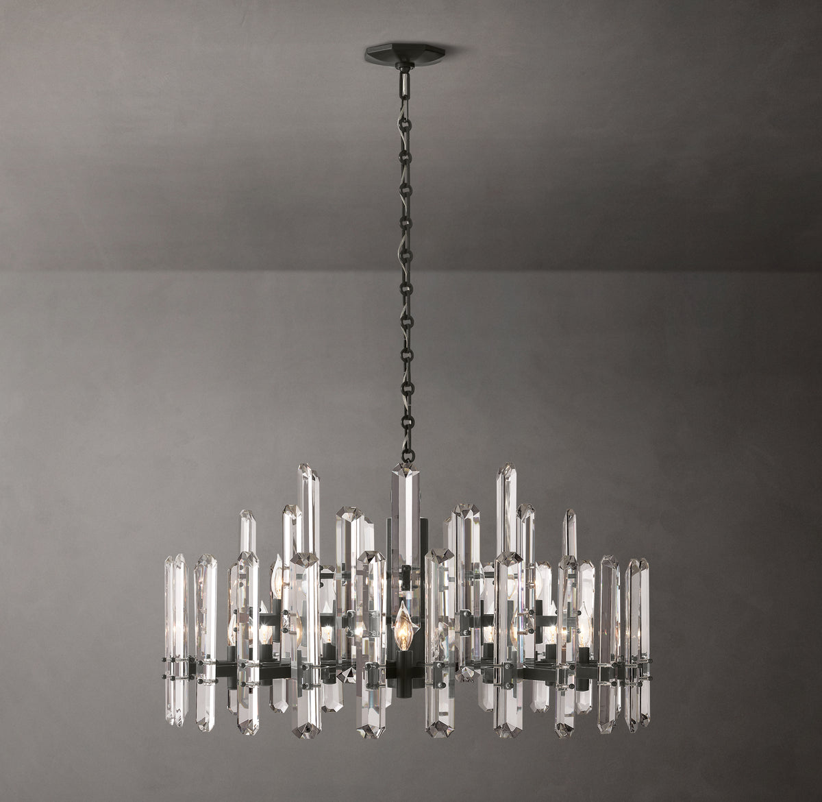 Signature Bonnington Round Chandelier – 36" Bronze