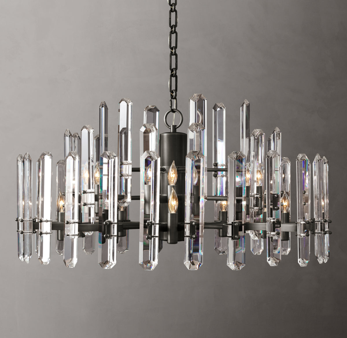 Signature Bonnington Round Chandelier – 36" Bronze