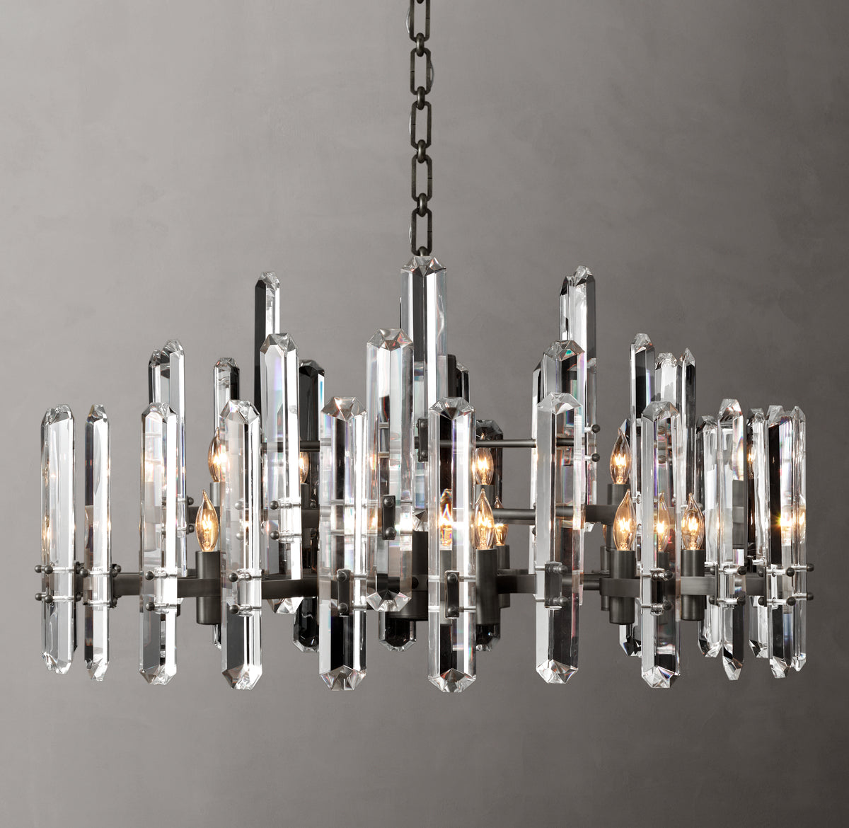 Signature Bonnington Round Chandelier – 36" Bronze