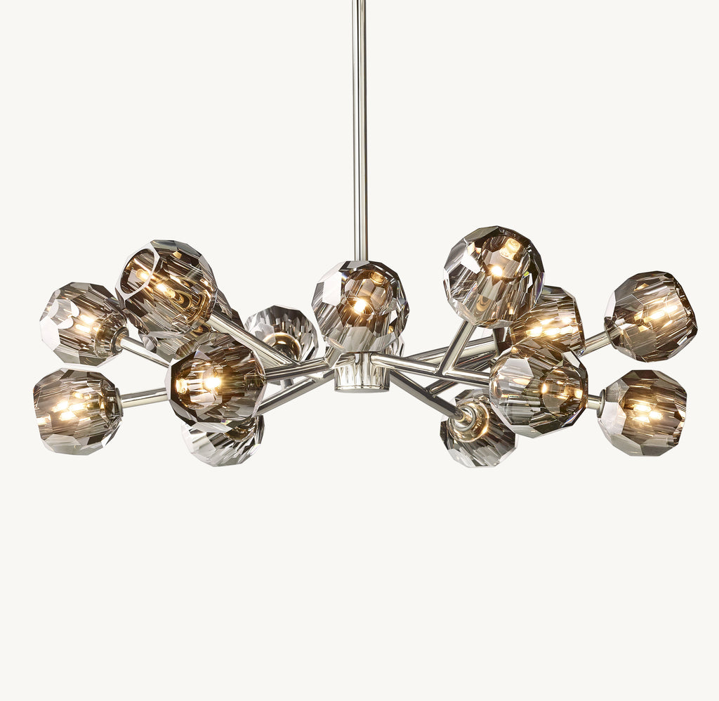 Heritage Boule De Cristal Smoke Glass Round Chandelier