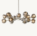 Heritage Boule De Cristal Smoke Glass Round Chandelier