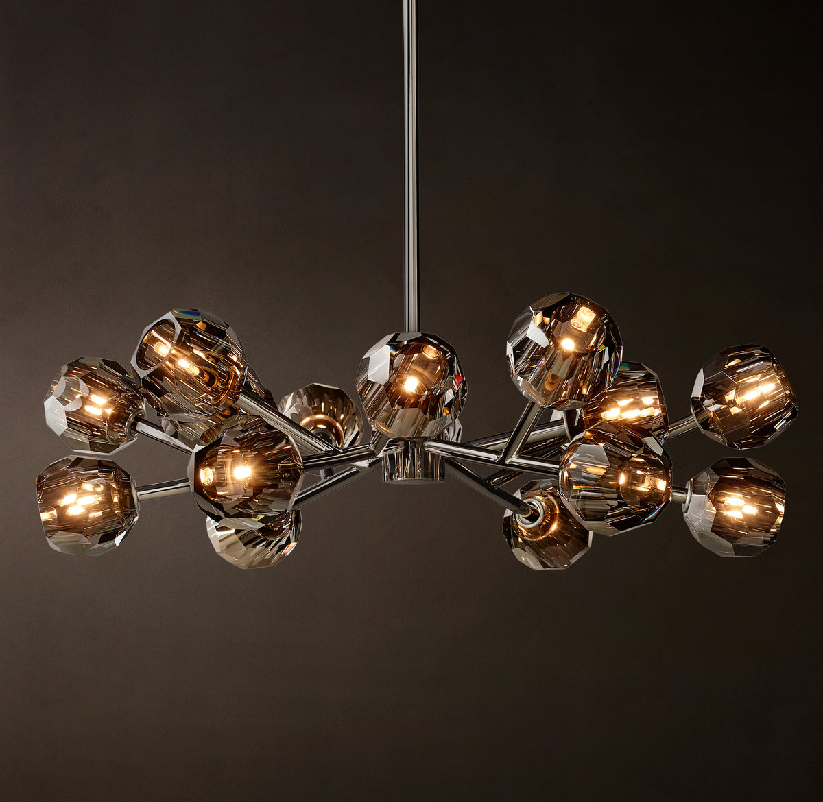 Heritage Boule De Cristal Smoke Glass Round Chandelier, alternate view