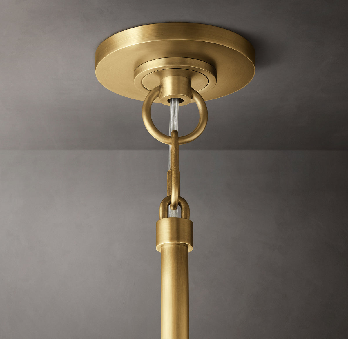 Heritage Boule De Cristal Clear Glass Round Chandelier – 24" Lacquered Burnished Brass