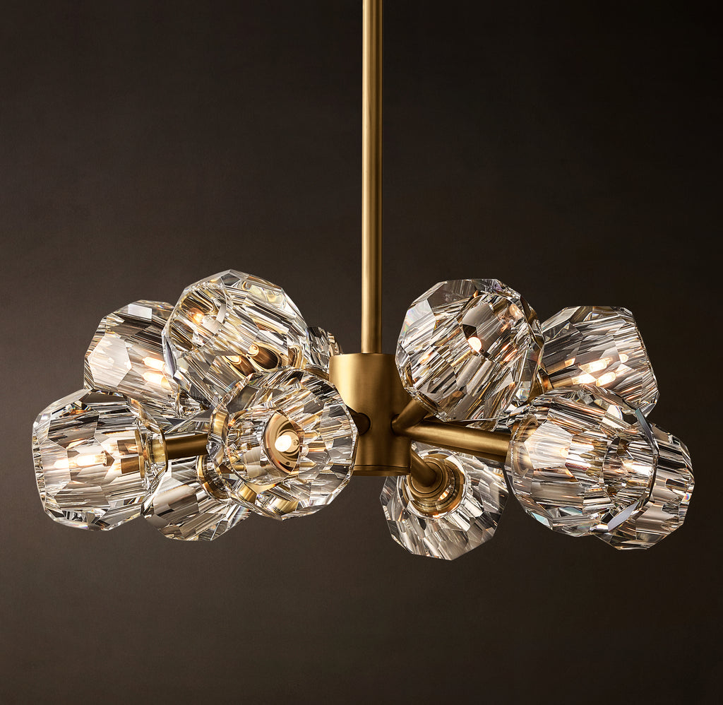Heritage Boule De Cristal Clear Glass Round Chandelier, alternate view