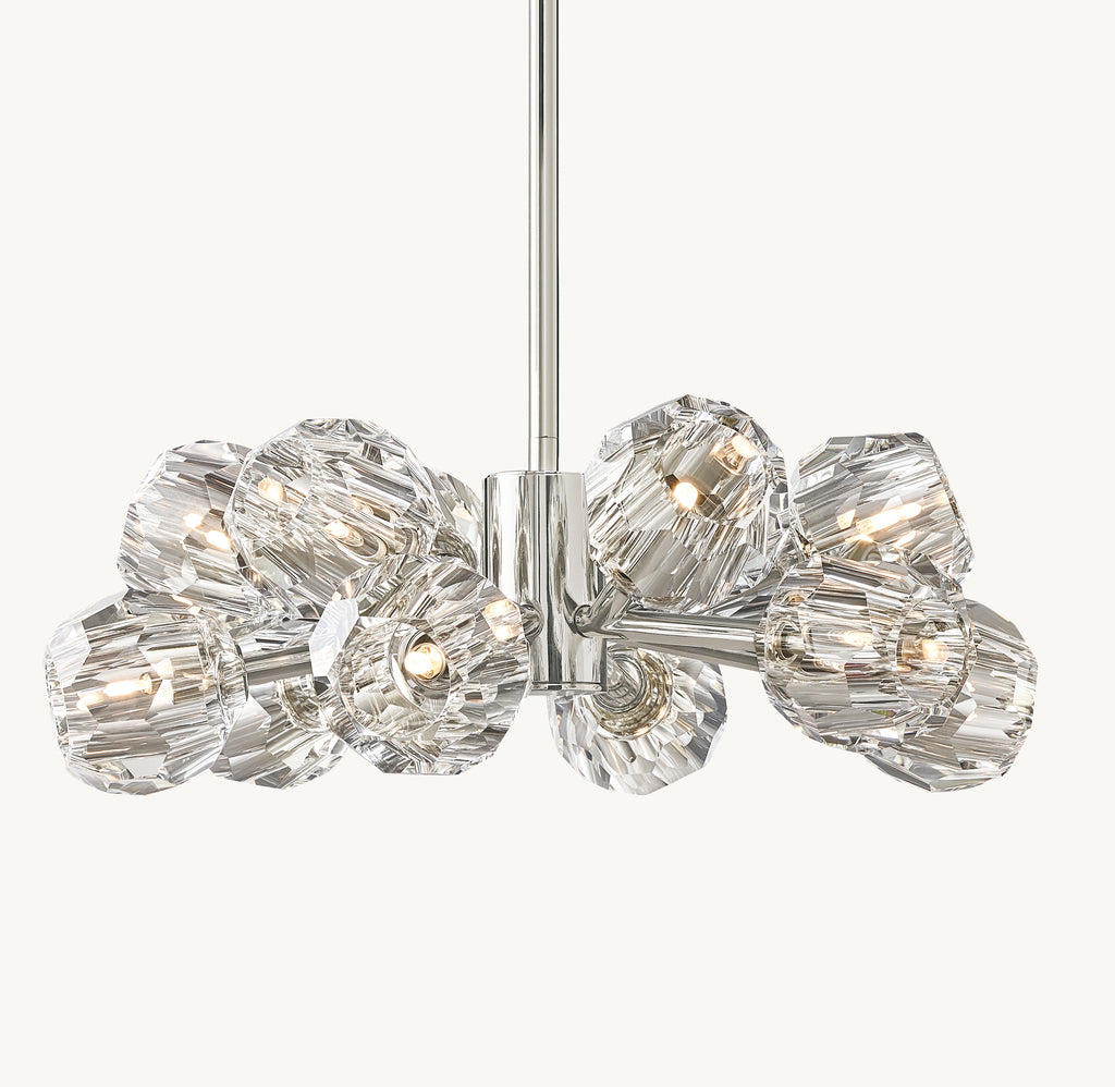 Heritage Boule De Cristal Clear Glass Round Chandelier, alternate view