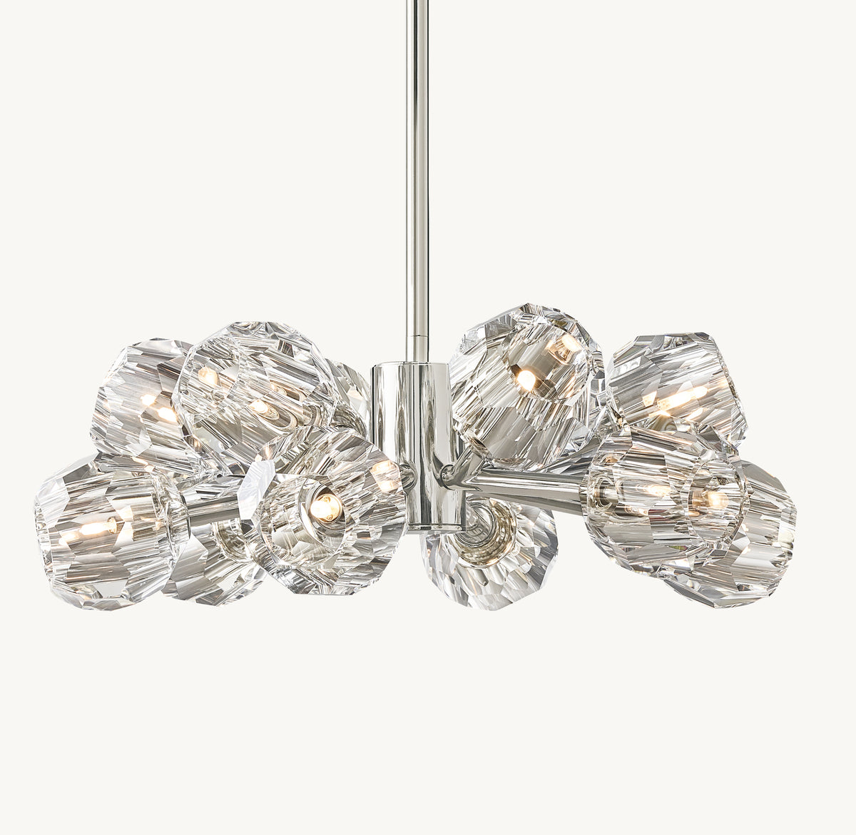 Heritage Boule De Cristal Clear Glass Round Chandelier, alternate view