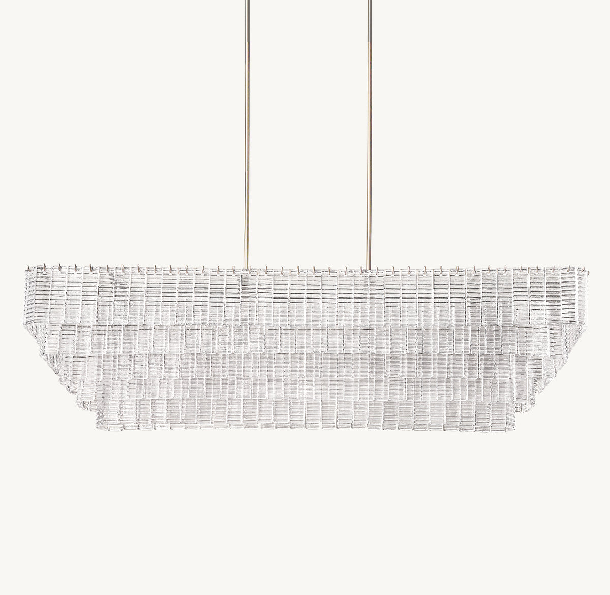 Heritage Sirene Clear Glass Rectangular Chandelier