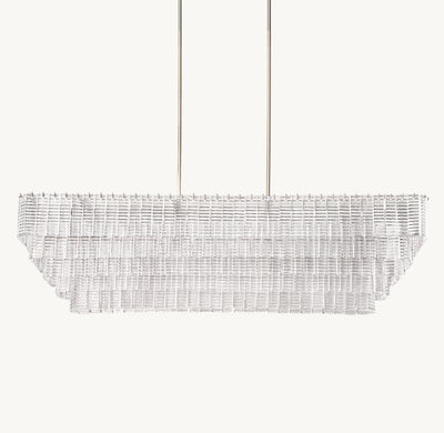Heritage Sirene Clear Glass Rectangular Chandelier