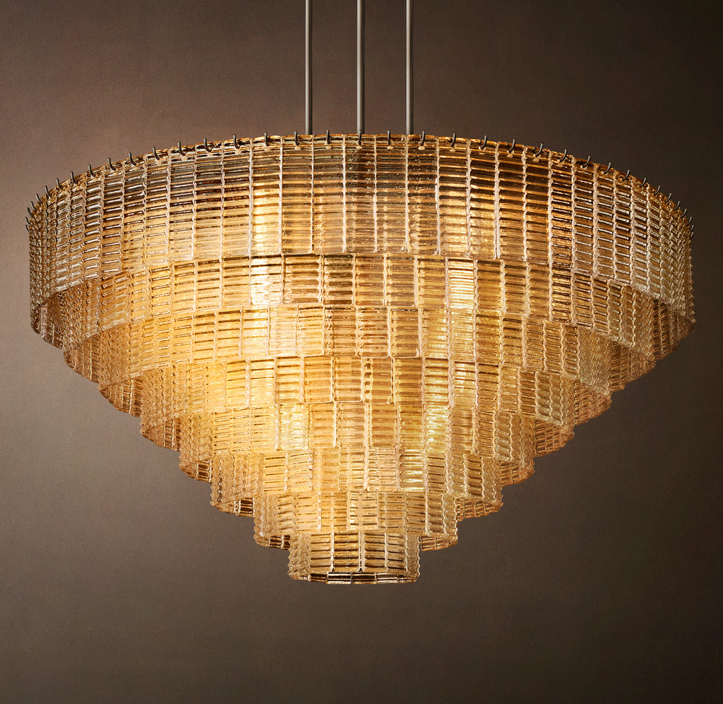 Heritage Sirene Clear Glass Round Chandelier, alternate view