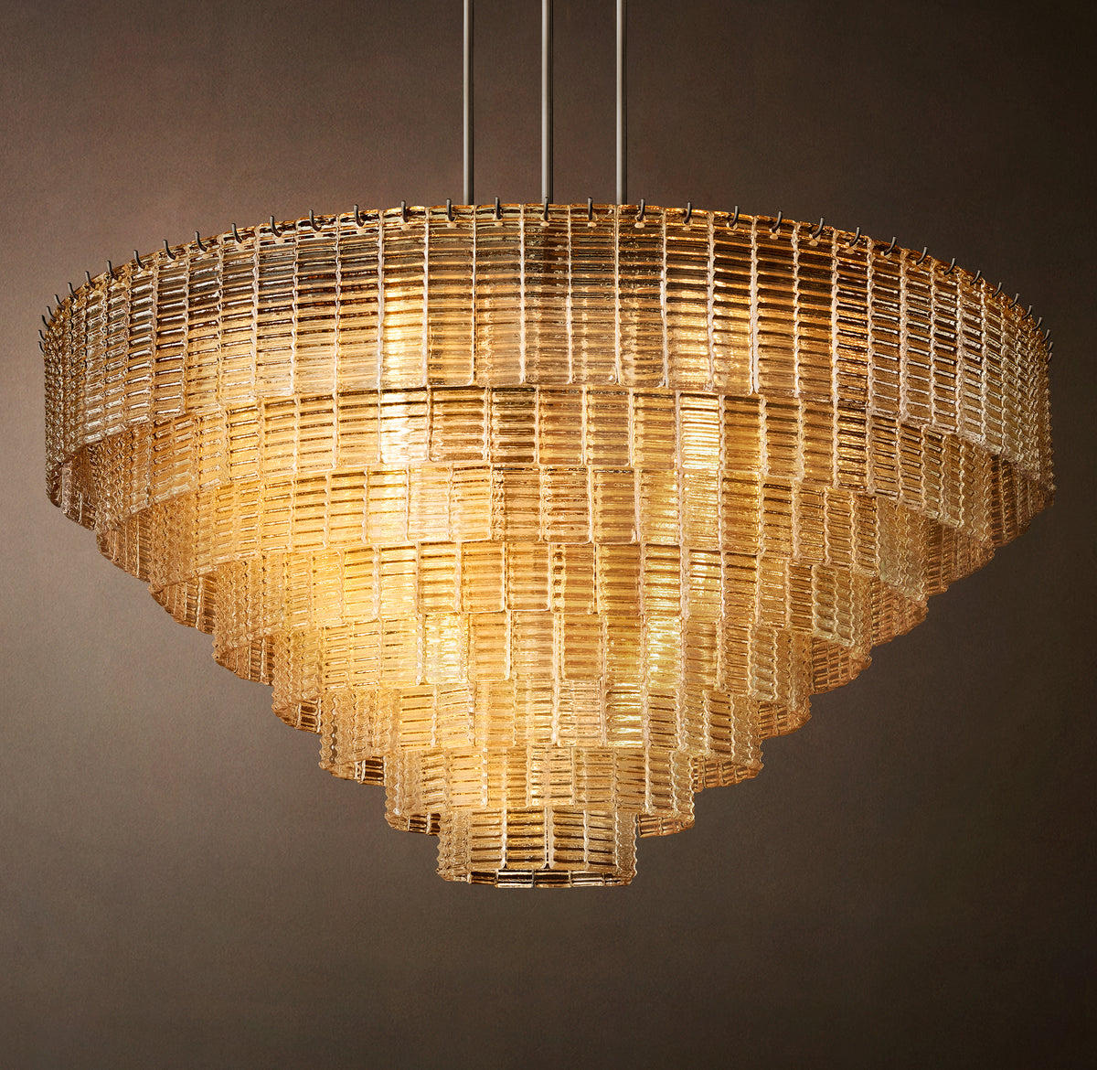 Heritage Sirene Clear Glass Round Chandelier, alternate view