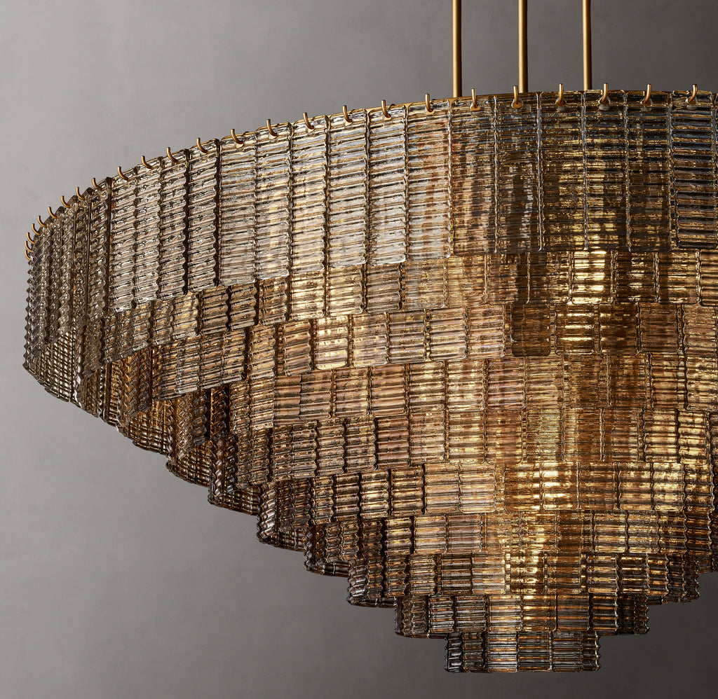 Heritage Sirene Smoke Glass Round Chandelier