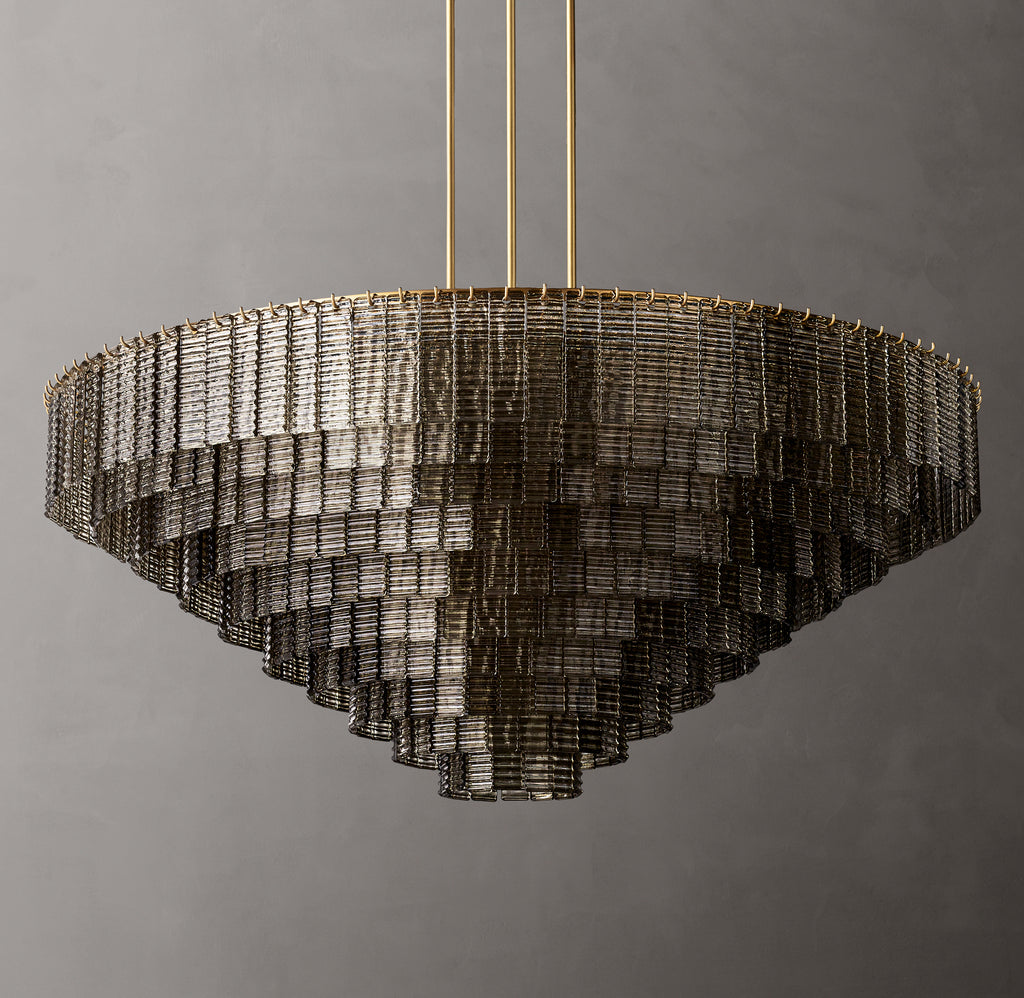 Heritage Sirene Smoke Glass Round Chandelier
