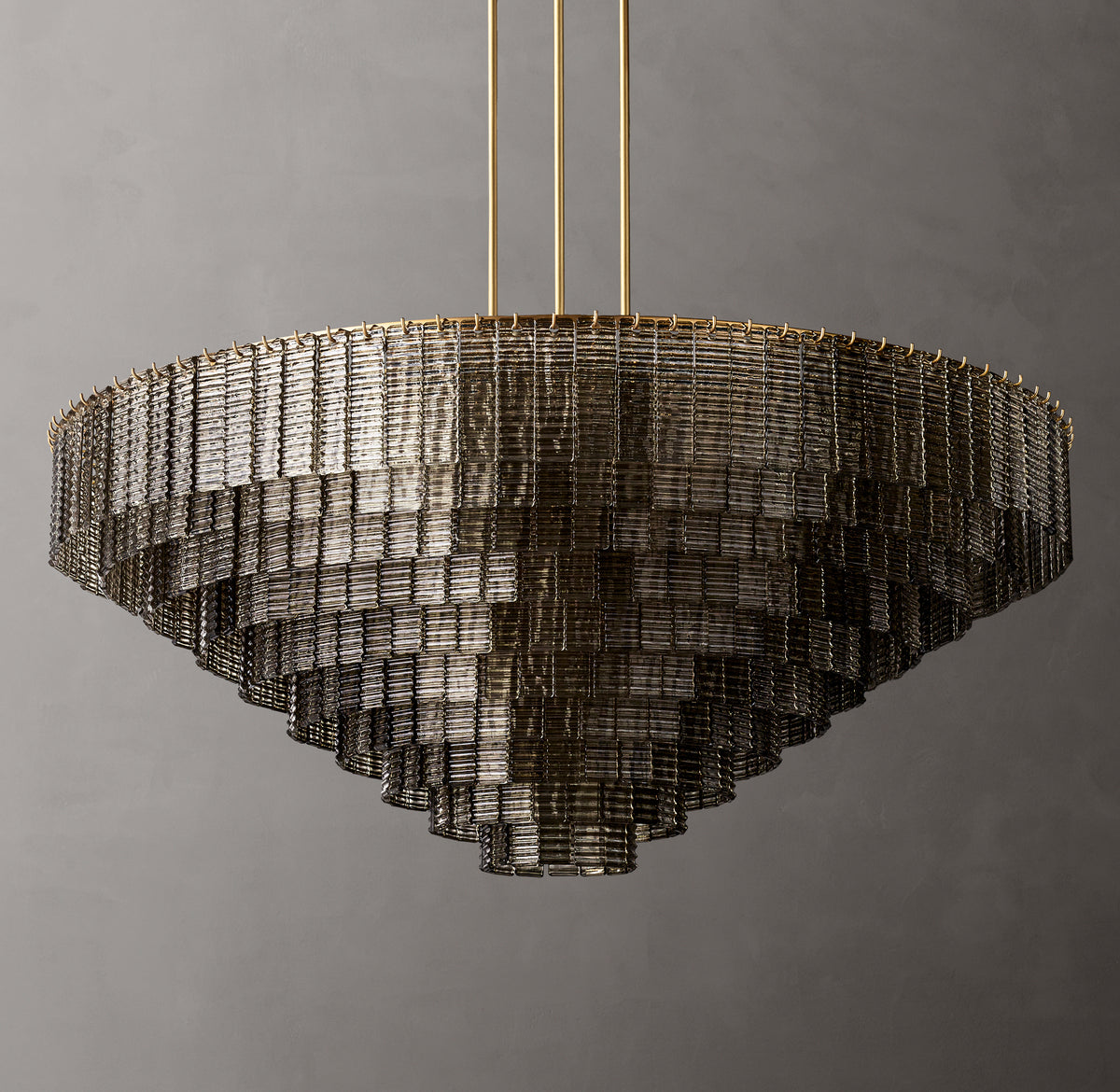 Heritage Sirene Smoke Glass Round Chandelier