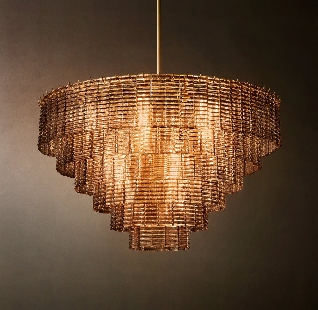 Heritage Sirene Smoke Glass Round Chandelier, alternate view