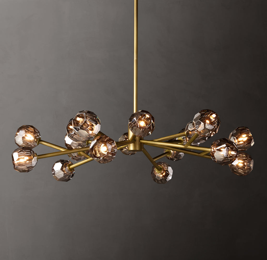 Heritage Boule De Cristal Smoke Glass Round Chandelier