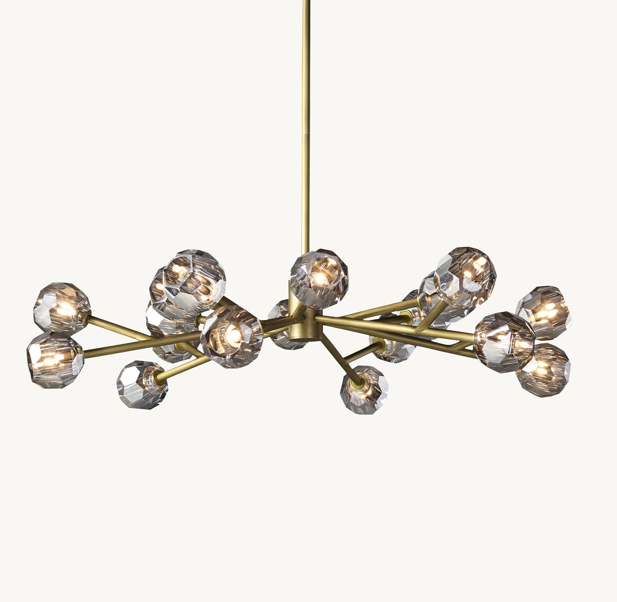 Heritage Boule De Cristal Smoke Glass Round Chandelier, alternate view