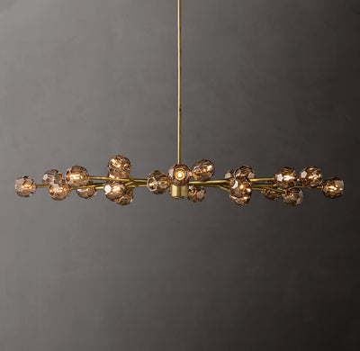 Heritage Boule De Cristal Smoke Glass Oval Chandelier