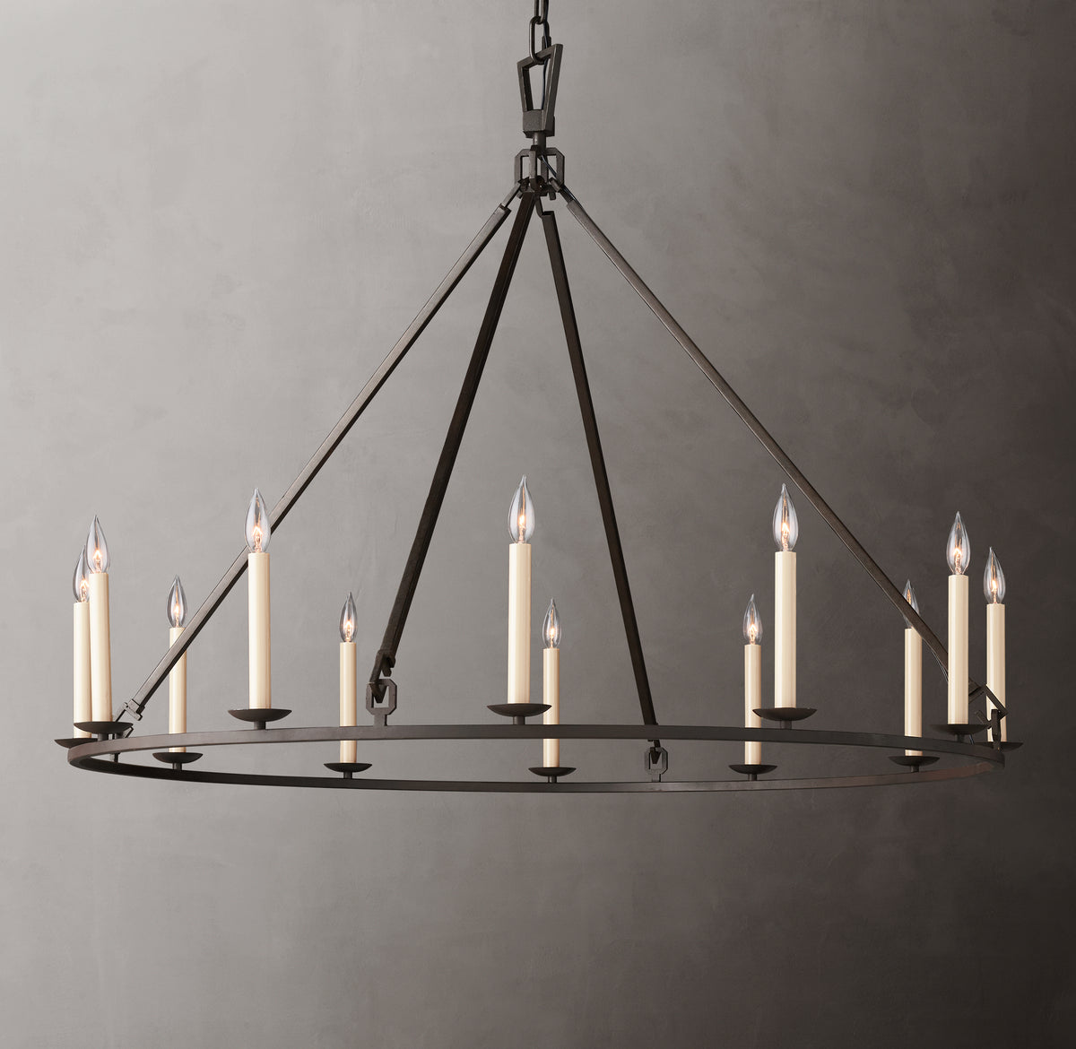 Heritage 19th C. English Openwork Round Chandelier – 50"