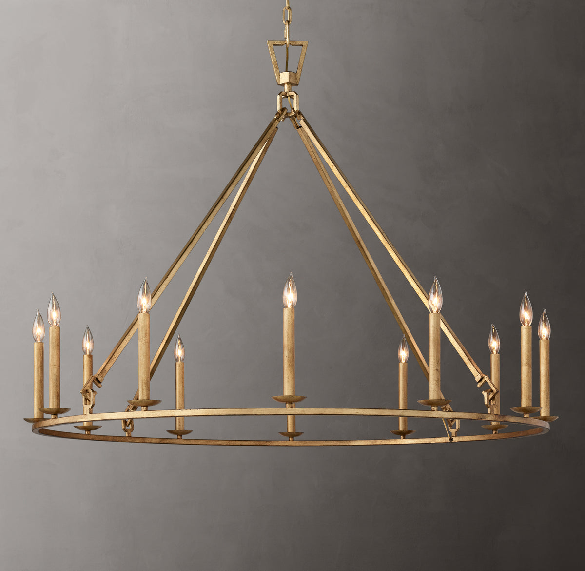 Heritage 19th C. English Openwork Round Chandelier, alternate view