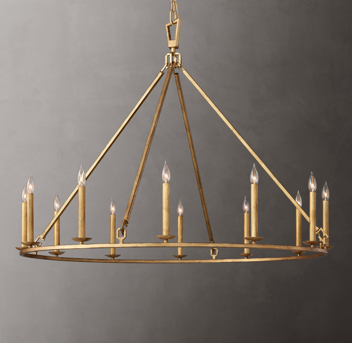 Heritage 19th C. English Openwork Round Chandelier – 50"