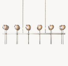 Heritage Boule De Cristal Smoke Glass Double Linear Chandelier