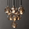 Heritage Boule De Cristal Smoke Glass Round Cluster Chandelier