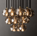Heritage Boule De Cristal Smoke Glass Round Cluster Chandelier