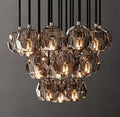 Heritage Boule De Cristal Smoke Glass Round Cluster Chandelier