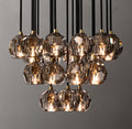 Heritage Boule De Cristal Smoke Glass Round Cluster Chandelier