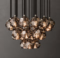 Heritage Boule De Cristal Smoke Glass Round Cluster Chandelier