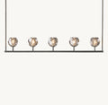 Heritage Boule De Cristal Smoke Glass Linear Chandelier