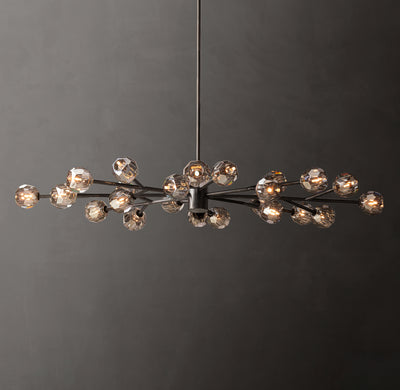 Heritage Boule De Cristal Smoke Glass Oval Chandelier