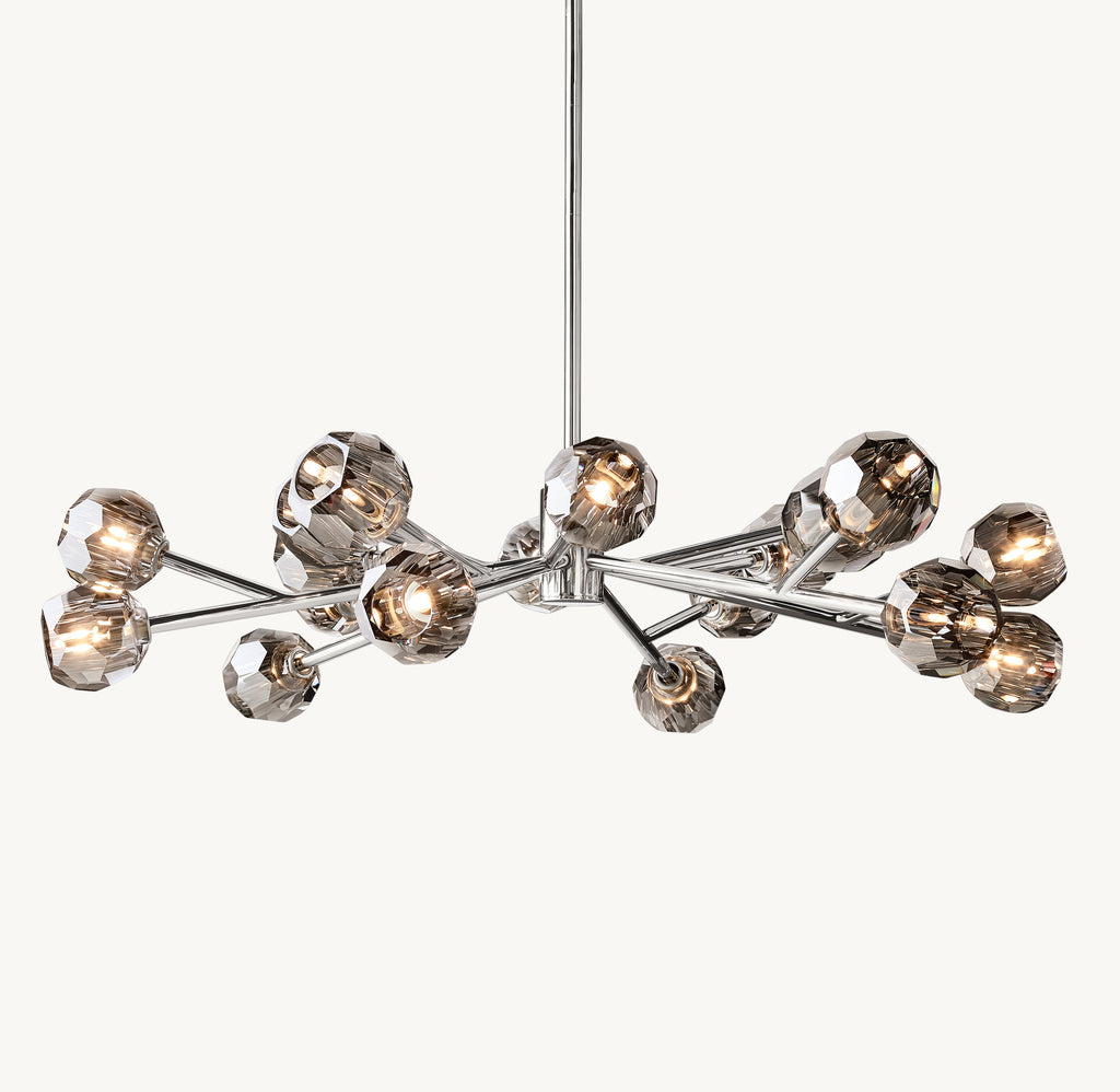 Heritage Boule De Cristal Smoke Glass Round Chandelier