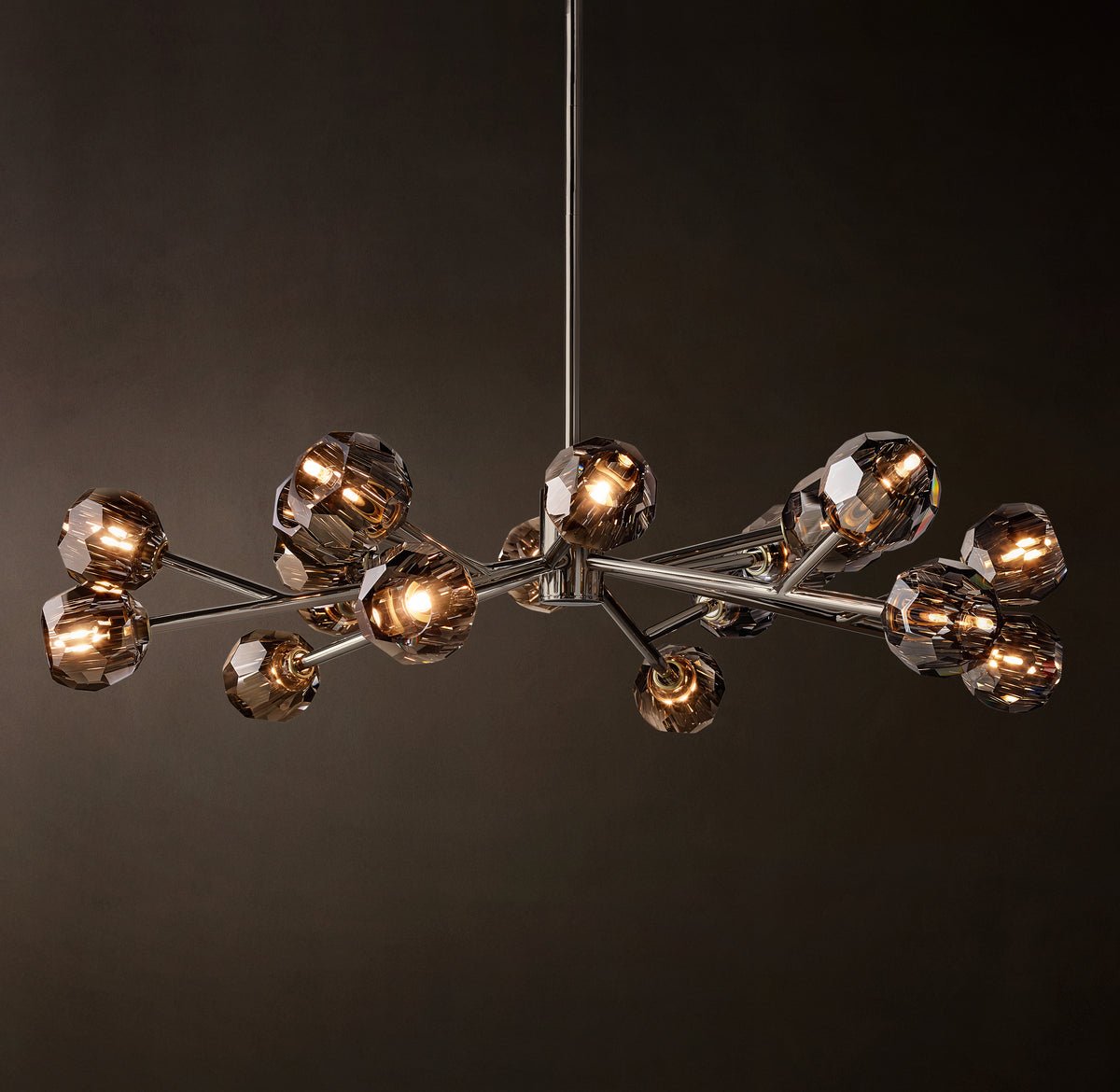 Heritage Boule De Cristal Smoke Glass Round Chandelier, alternate view