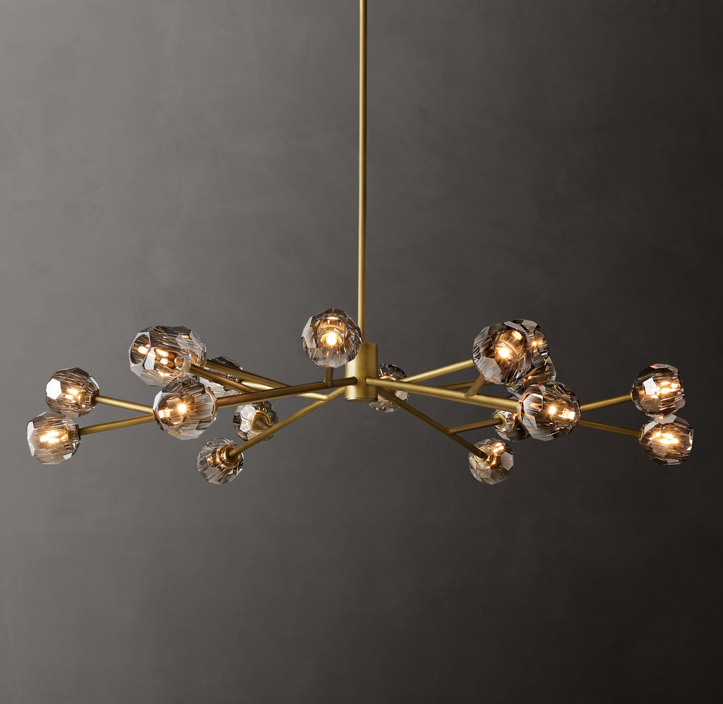 Heritage Boule De Cristal Smoke Glass Round Chandelier